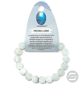 6109100 Pulsera Piedra Natural Piedra Luna 10 mm