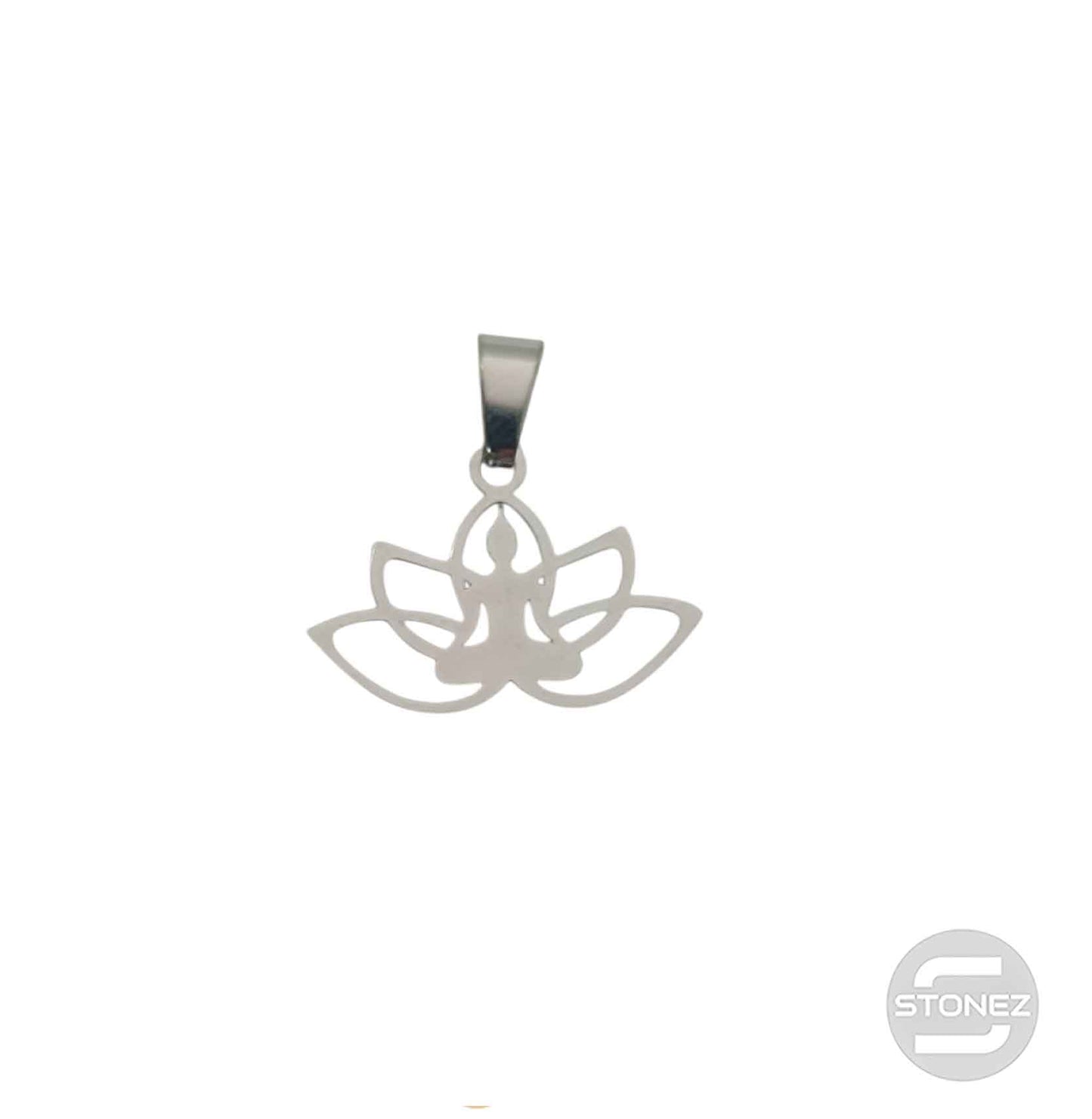 61107-23 Colgante Acero Flor Lotto Yoga 25 mm