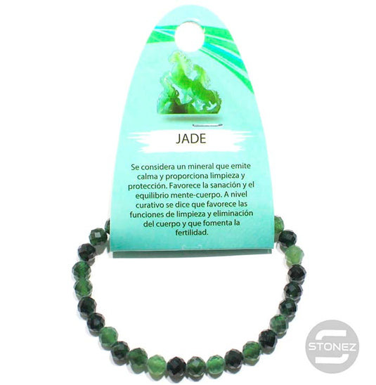 61135 Pulsera Facetada Jade Canadiense 6 mm