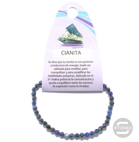 61138 Pulsera Facetada Cianita 4mm