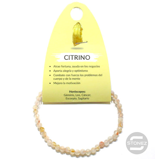 61142 Pulsera Facetada Citrino 4mm