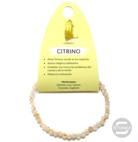 61142 Pulsera Facetada Citrino 4mm