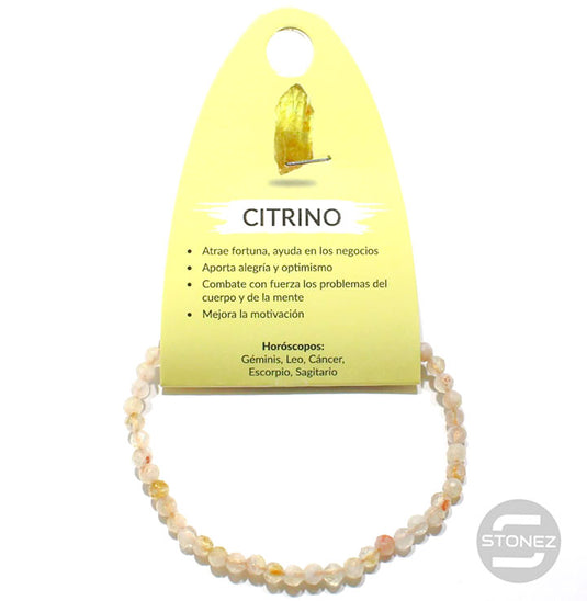 61142 Pulsera Facetada Citrino 4mm