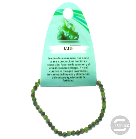 61143 Pulsera Facetada Jade 4mm