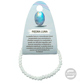 61150 Pulsera Facetada Piedra Luna 4 mm