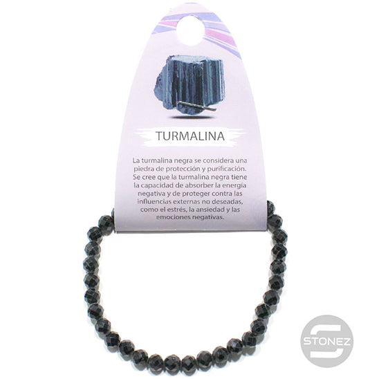 61152 Pulsera Facetada Turmalina 5 mm