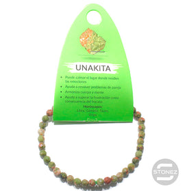 61166 Pulsera Facetada Unakita 4mm.