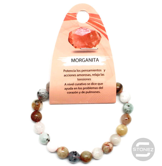 6118200 Pulsera Piedra Natural Morganita 8 mm