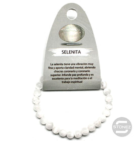 6118300 Pulsera Piedra Natural Selenita 6 mm