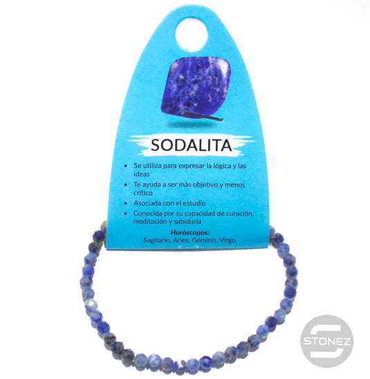 61184 Pulsera Facetada Sodalita 4mm