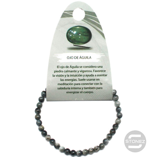 6119000 Pulsera Piedra Natural Ojo De Águila 4 mm