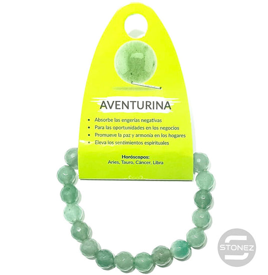 61192 Pulsera Facetada Aventurina 8 mm