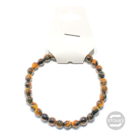 61193 Pulsera Facetada Ojo Tigre 6 mm