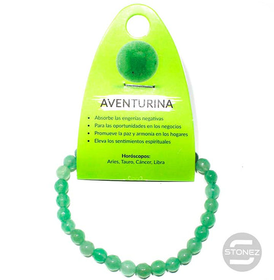 61203 Pulsera Facetada Aventurina 6 mm.