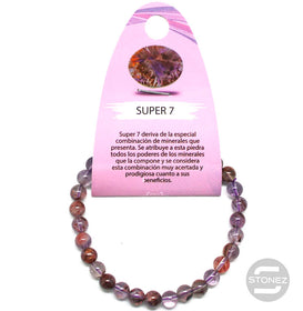 6123300 Pulsera Piedra Natural Super 7 6 mm