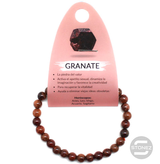 6123400 Pulsera Piedra Natural Granate 6 mm