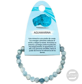 6124500 Pulsera Piedra Natural Aguamarina 7 mm