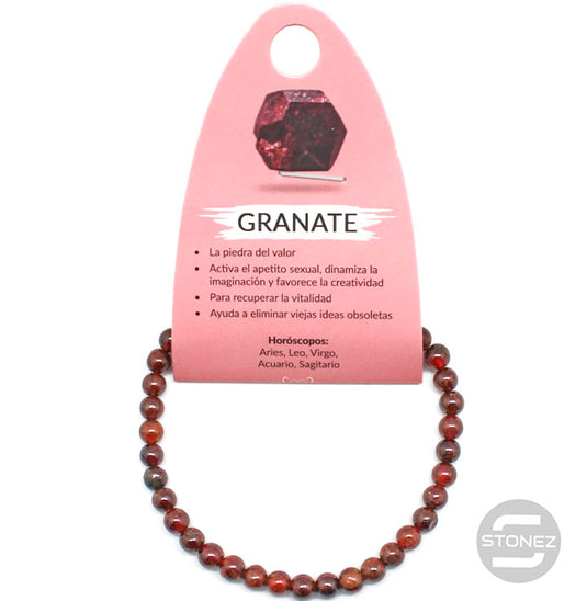 6142400 Pulsera Piedra Natural Granate 5 mm