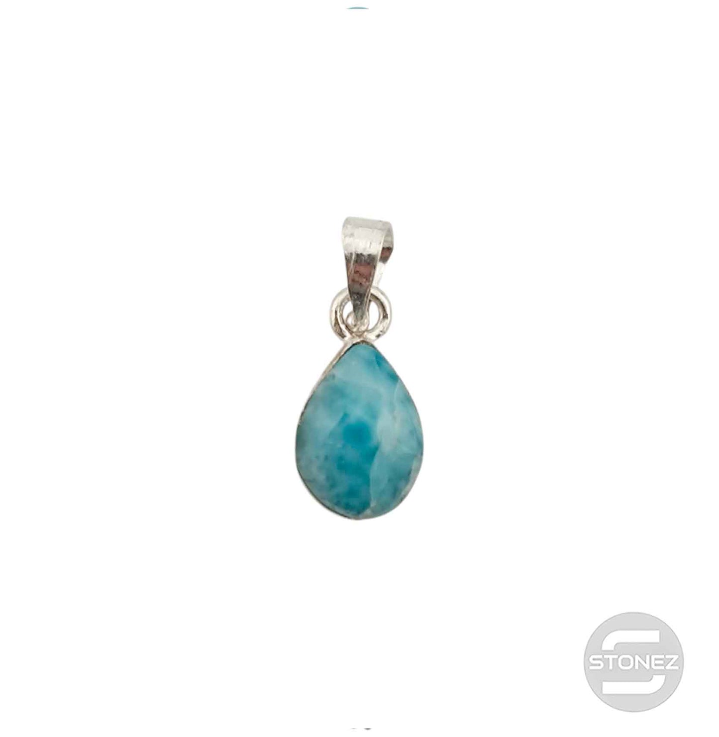 61688 Colgante Plata 925 Piedra Larimar 15 mm Aprox