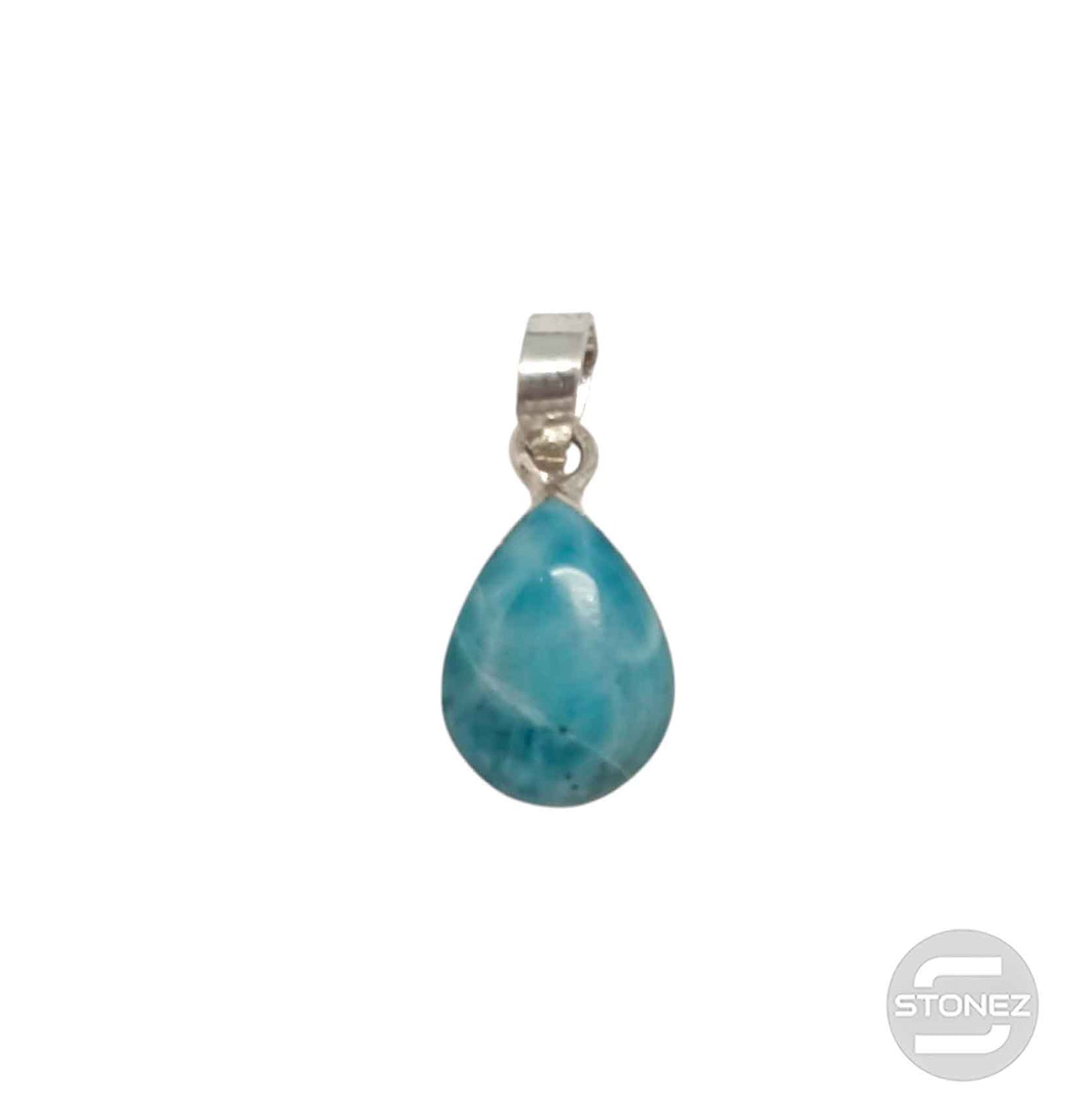 61690 Colgante Plata 925 Piedra Larimar 17 mm Aprox