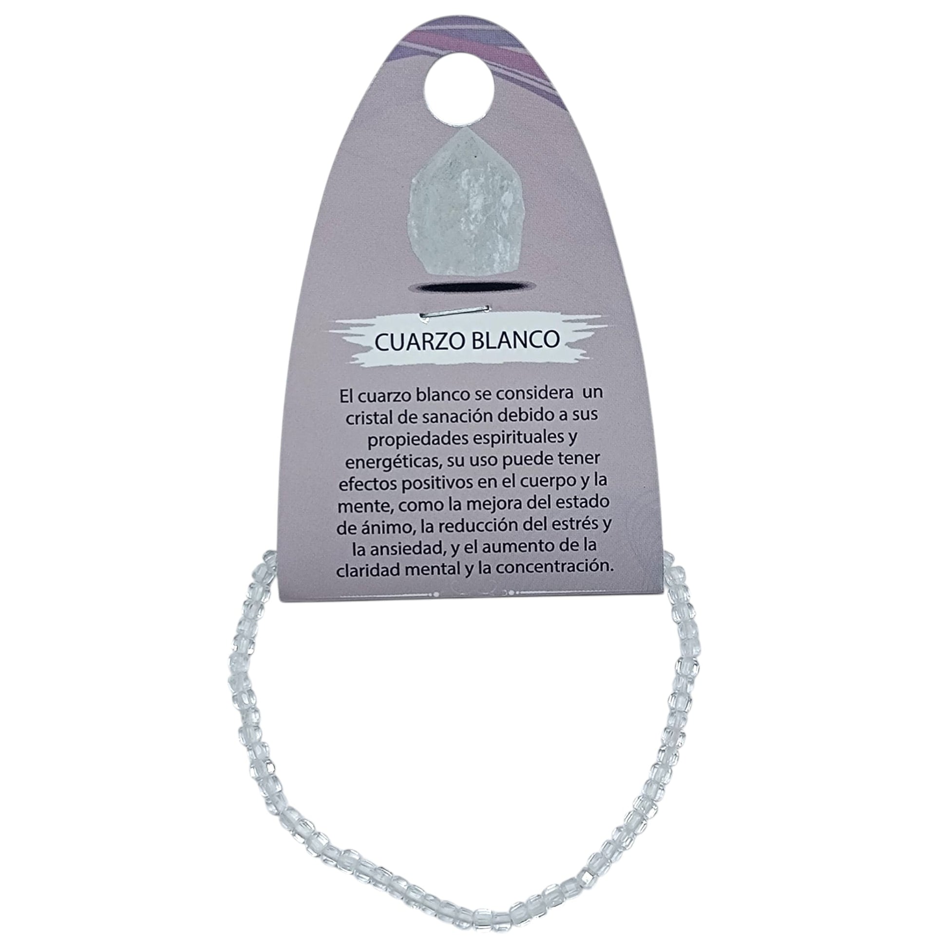 Pulsera Facetada Cuarzo Blanco Cubo 2x2 mm 600604109 - stonez