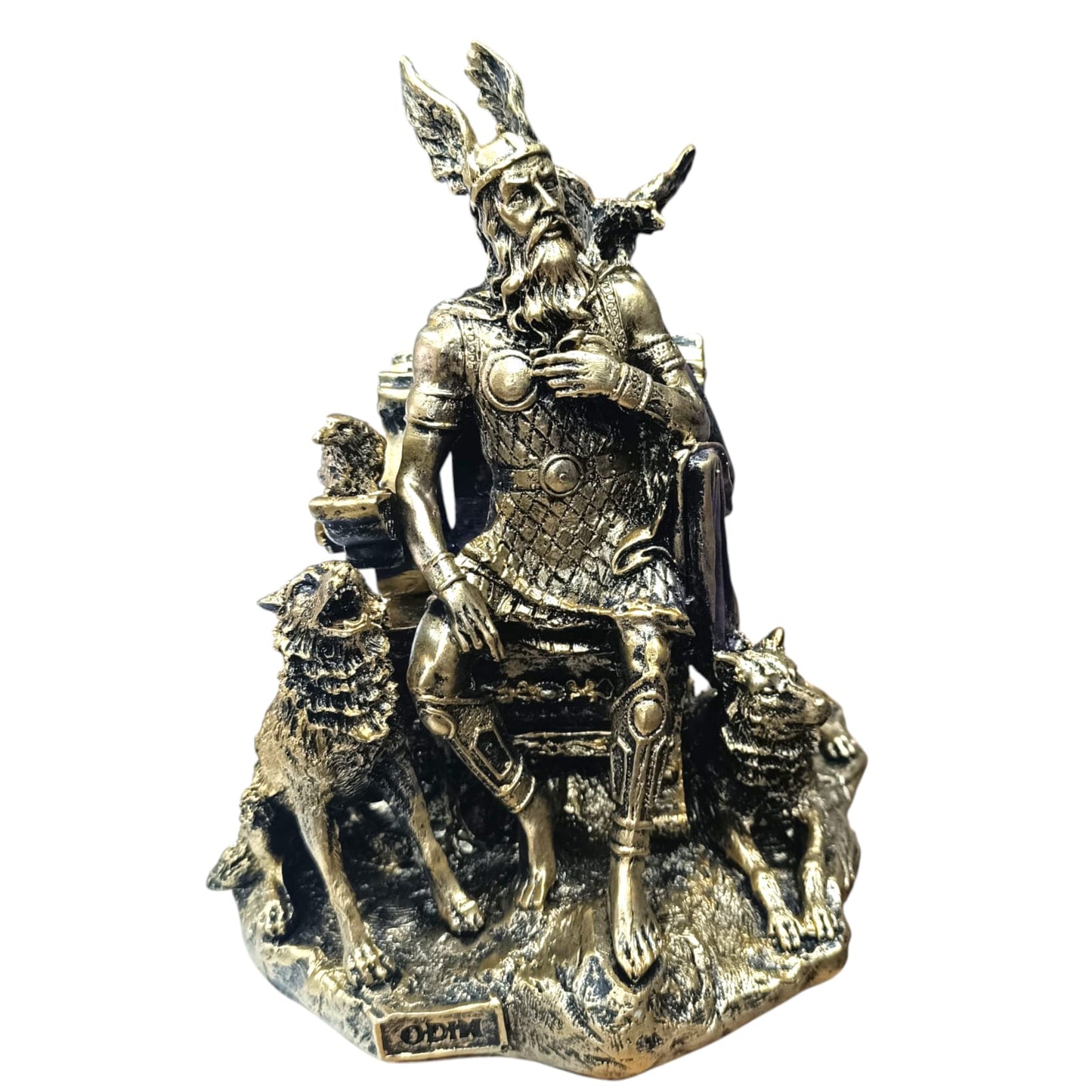 600103970 Figura Resina Dios Odin 26 Cms Aprox Morado - stonez