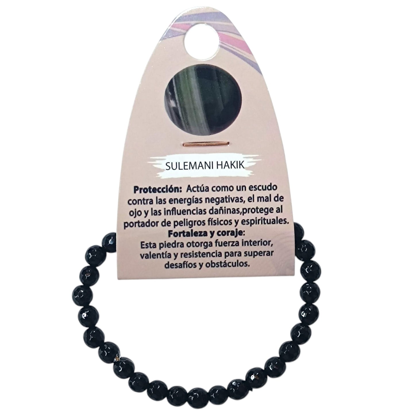 Pulsera Facetada Piedra Natural Suleman Haqiq 6 mm Ref: 600604317