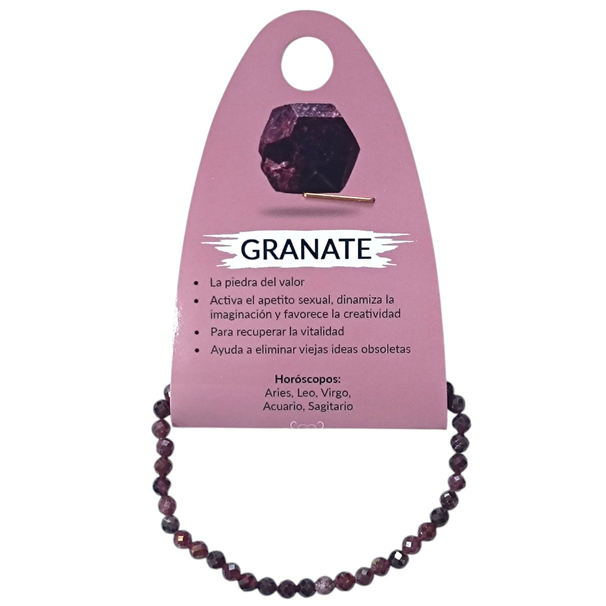 Pulsera Facetada Infantil Granate 3 mm 15,5 Cms Aprox 600604279