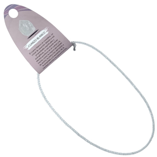 600603703 Collar Cuarzo Blanco 2 mm Facetada 40+5 Cms Cierre Acero