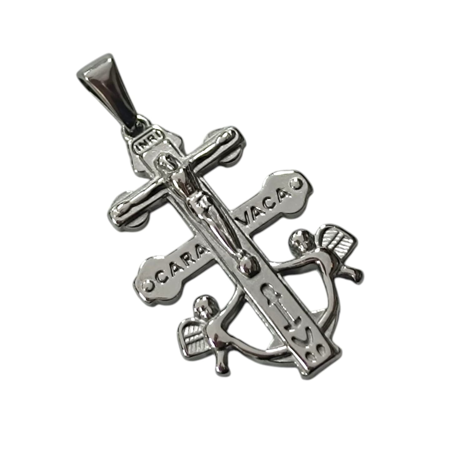 600103451-06 Colgante Acero Cruz Caravaca 35 mm