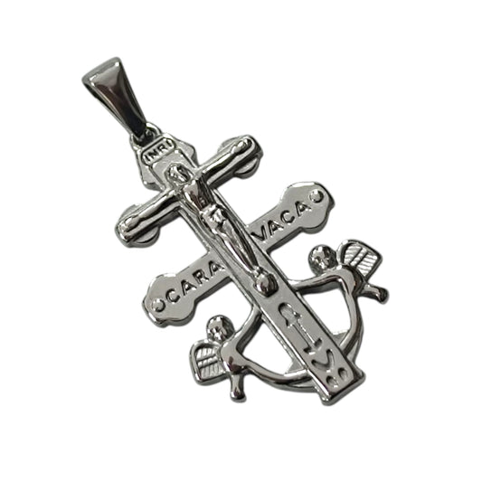 600103451-06 Colgante Acero Cruz Caravaca 35 mm