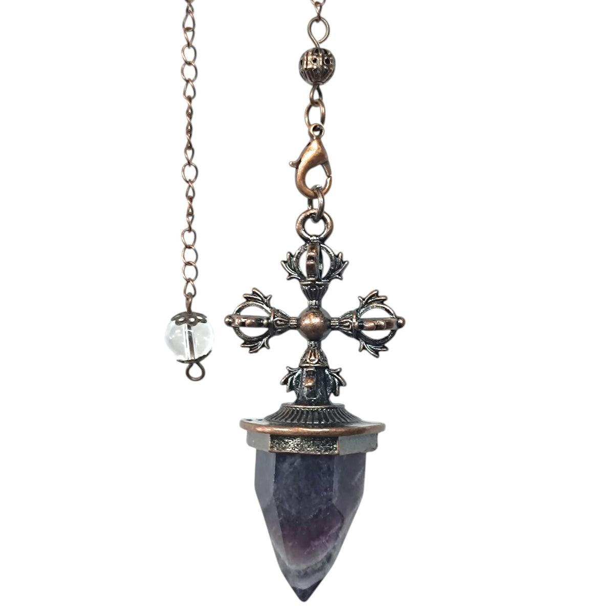 Pendulo Dorge Con Piedra Natural Amatista 6 Cms Aprox REF: 600104528