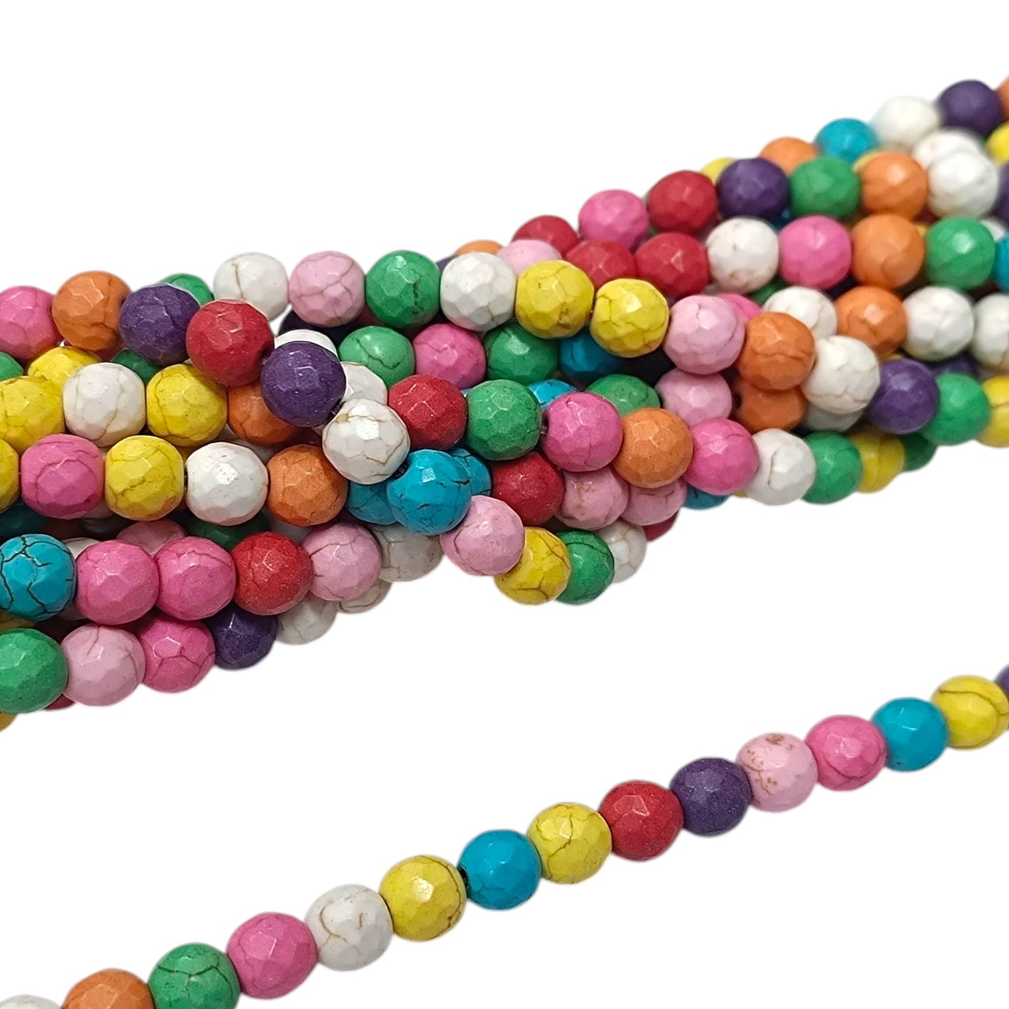Tira Facetada 8 mm Turquesina Multi Color Ref 42716