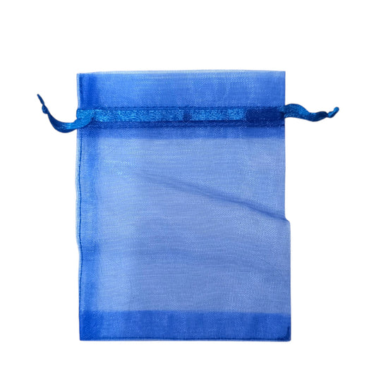 Paquete 100 Bolsas Organza Color Azul 9x12 Cms Aprox 600104581