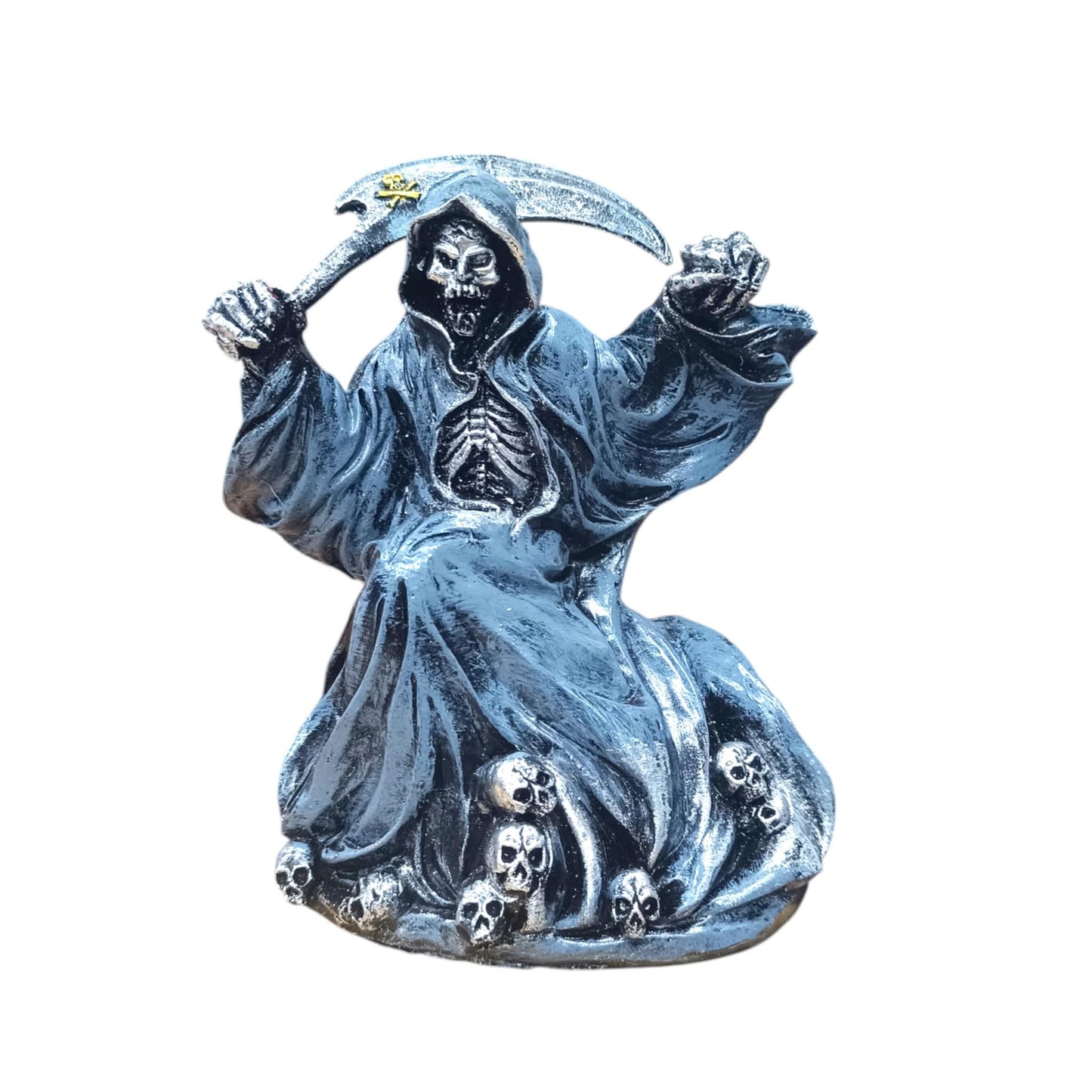 Figura En Resina Santa Muerte 20 Cms Aprox Plata REF: 600104472