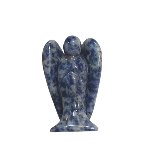 Angel Tallado Piedra Sodalita 5 Cms Aprox  (La Pieza Puede Ser Diferente A La Foto) Aprox Ref: 1114