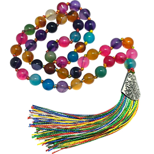 Codigo Sagrado 45 Cuentas Ágata Multi Bola 8mm 600101464-84