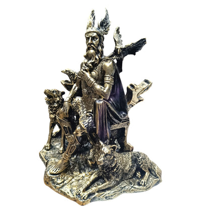 600103970 Figura Resina Dios Odin 26 Cms Aprox Morado - stonez
