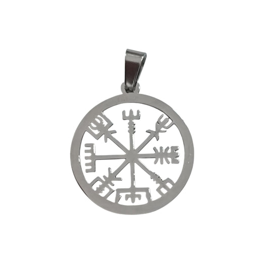 Colgante Acero Medalla Vegvisir 25 mm 60927-20