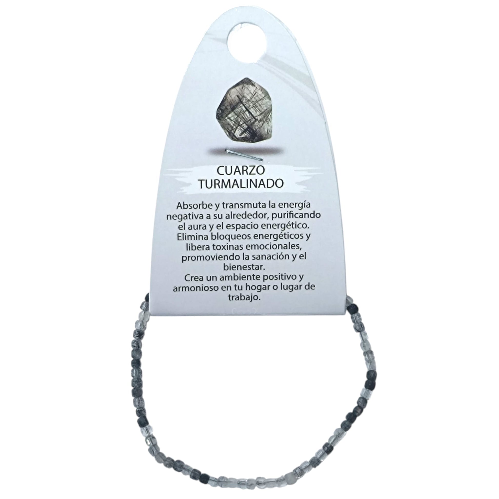 Pulsera Facetada Cubo Piedra Natural Cuarzo Turmalinado 2X2 mm Ref: 600604217