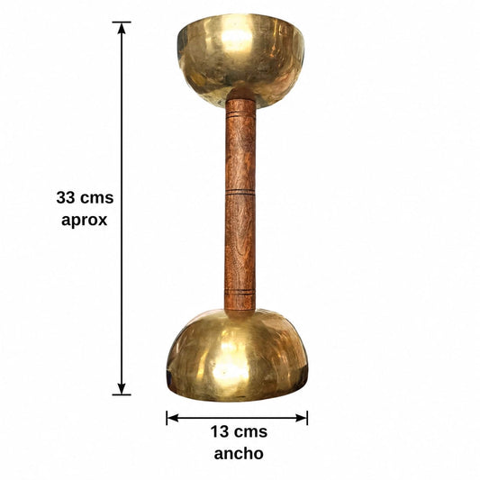 Cuenco Tibetano Doble 7 Metales Para Baño Terapia De Sonido 13 Cms Aprox (Piezas Unicas) REF 600304347
