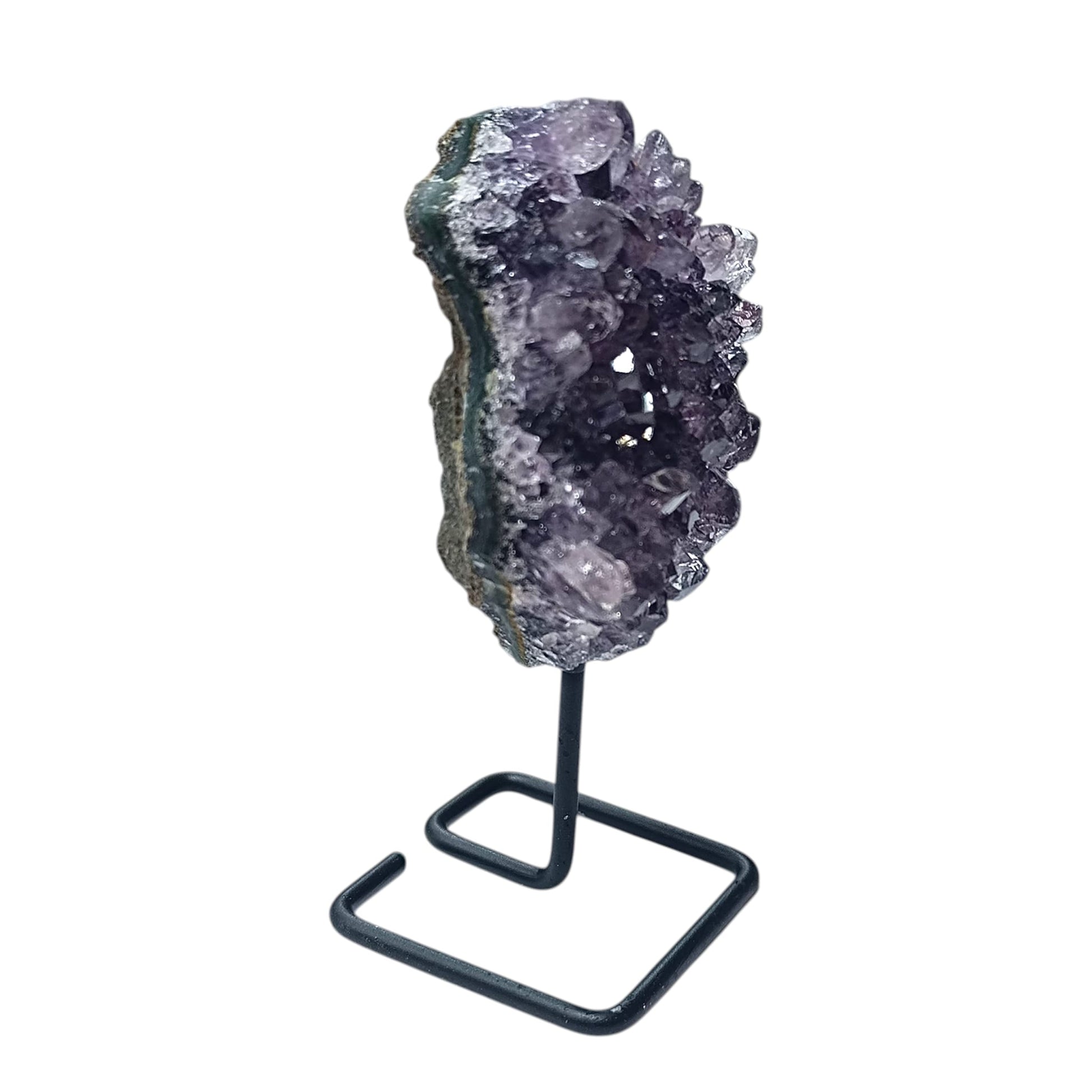 401004155 Piedra Natural Amatista En Bruto Con Base De Metal Altura 8 Cms Aprox (La Pieza Puedes Ser Ligeramente Diferente A La Foto) - stonez
