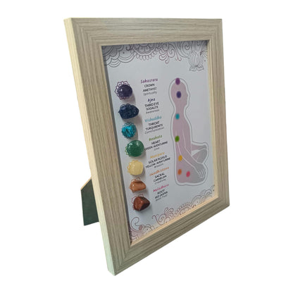 Cuadro Decoracion Con Minerales Piedra 7 Chakras 21x15 Cms Ref: 600104521