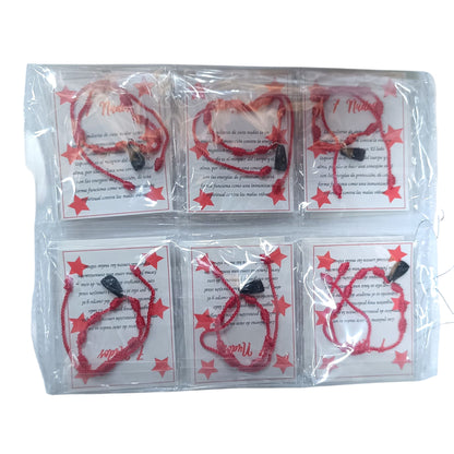 600104118 Paquete 12 Pulseras 7 Nudos Con Dije Puño Figa Resina