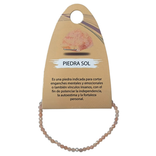 Pulsera Facetada Infantil Piedra Sol 3 mm 15,5 Cms Aprox 600604281