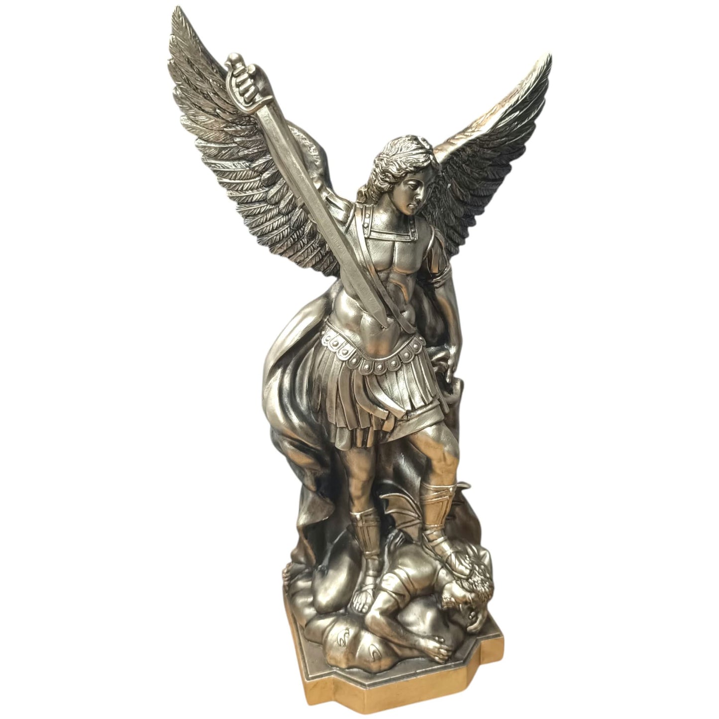 Figura Arcangel San Miguel 40 Cms Aprox Color Dorado 600104469