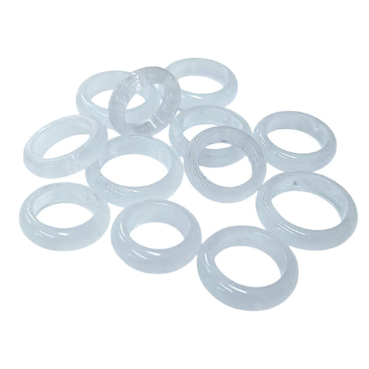 Paquete 12 Anillos Piedra Cuarzo Blanco Tallas Surtidas 600103400