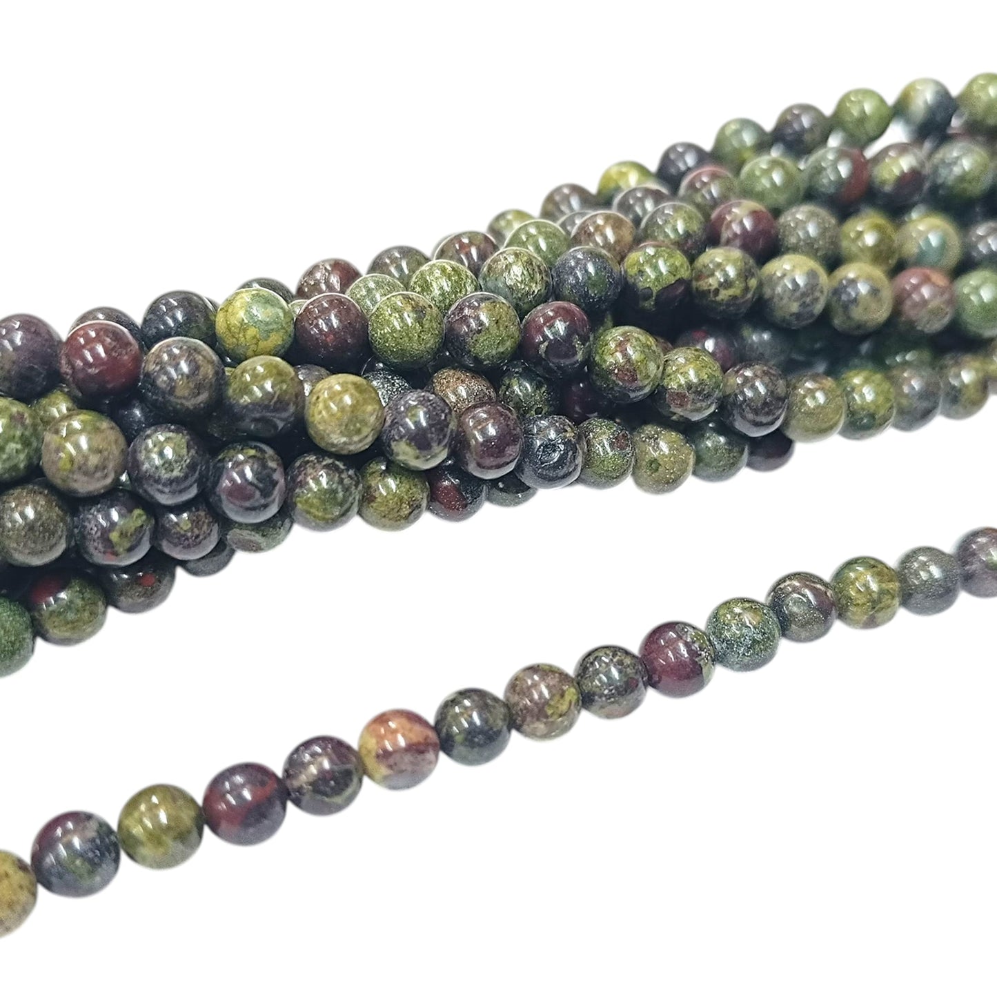 Tira Cuentas Piedra Sangre de Dragon 6 mm REF: 43554