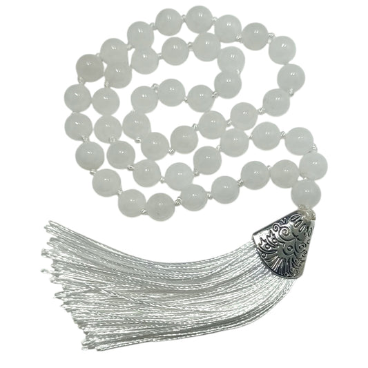 Codigo Sagrado 45 Cuentas Jade Blanco Bola 8mm 600101464-93