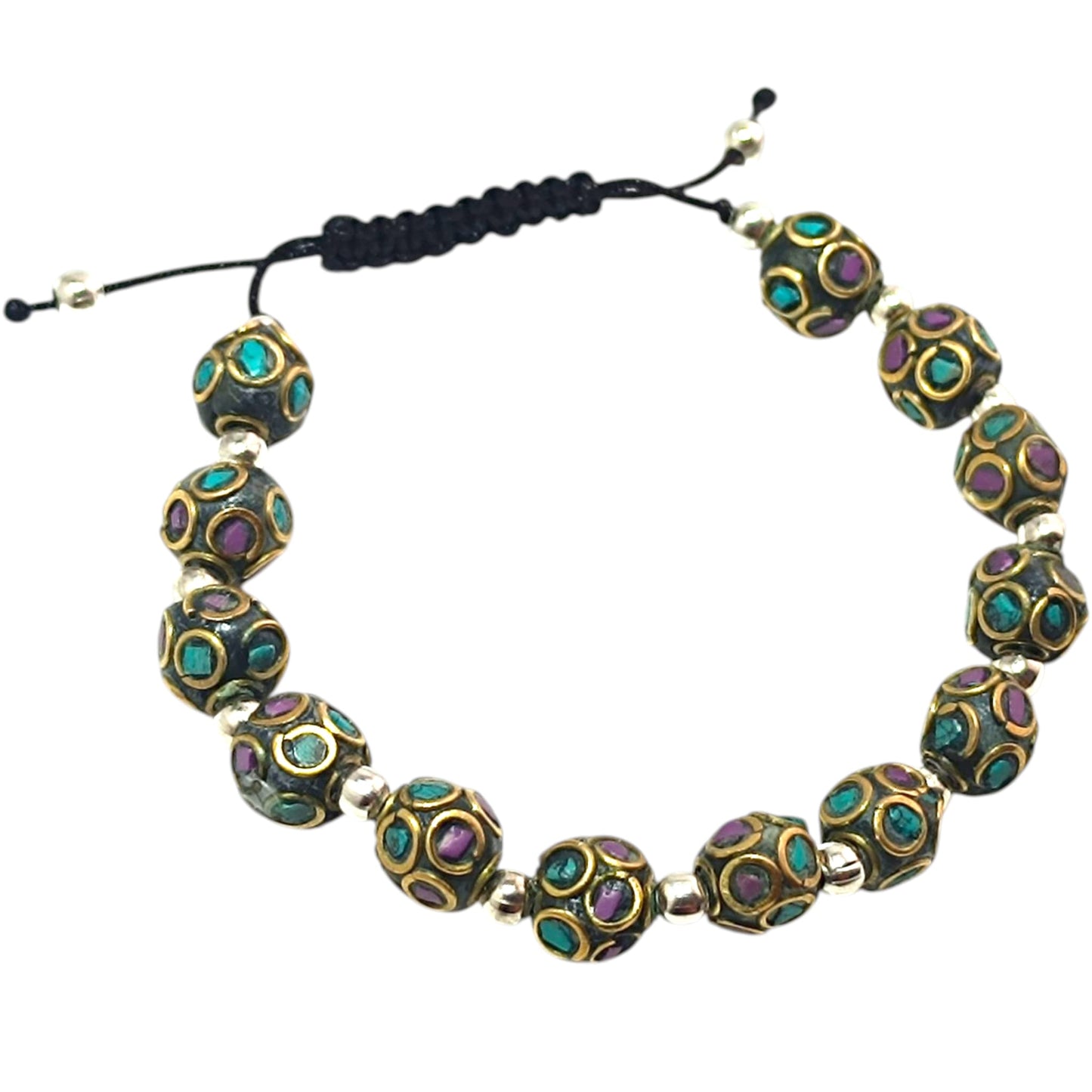 Pulsera Tibetana entrepieza 8mm (EL DIJE PUEDE LIGERAMENTE SER DIFERENTE) Ref:600404345-09